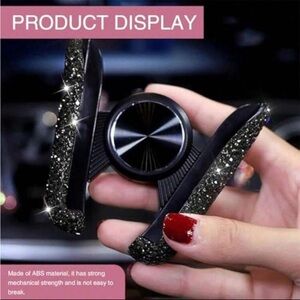Black Glitter Car Phone Holder